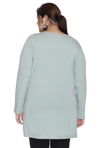 Image of Women Printed Full Sleeve Cotton Tshirt with Side Slits & Pocket | Small - 7XL Size