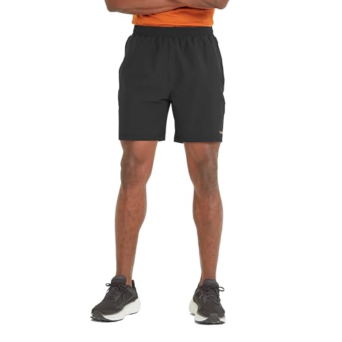 TOG24 Pedwell Men's Tech Shorts, Lightweight & Breathable Sports Active Shorts, Quick Wicking, Elasticated Waistband, 2X Zip Pockets Black