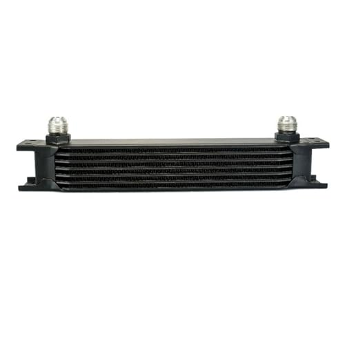 Refroidisseur d'huile universel AN-10 à 7 rangées en aluminium noir pour moteur et transmission