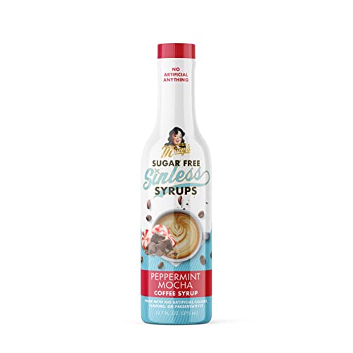 Sugar Free Peppermint Mocha Sinless Syrup - Sugar Free, No Artificial Anything, Natural And Organic Ingredients, Coffee Tea Cocoa Dessert, Keto Friendly, Holiday Flavor, Peppermint Mocha, 1 Pack #TOP21