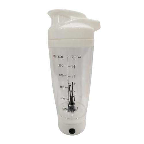 MAGICLULU proteína batidora de mano eléctrica portátil mezclador eléctrico batidora batidora licuadora botella agitadora zalamero criba vibradora bebidas vaso mezclador aptitud física blanco