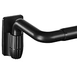 TRAROD Wrap Around Curtain Rod Black, Adjustable Blackout Curtain Rods for Windows 48 to 84 Inch, 1' Heavy Duty Room Darkening Drapery Rod, Easy Install and Removal