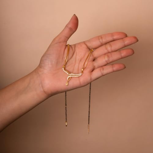 Image of 1 Gram Gold Plated Mangalsutra for Women Stylish Gift for Wife Daily Wear