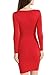 Memorose Womens Sexy Long Sleeve Cut-Out Bandage Bodycon Clubwear Midi Dress Red M