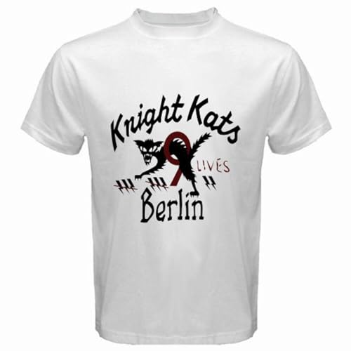 T-shirt homme Knight KATS Berlin Motor Racing blanc en coton premium