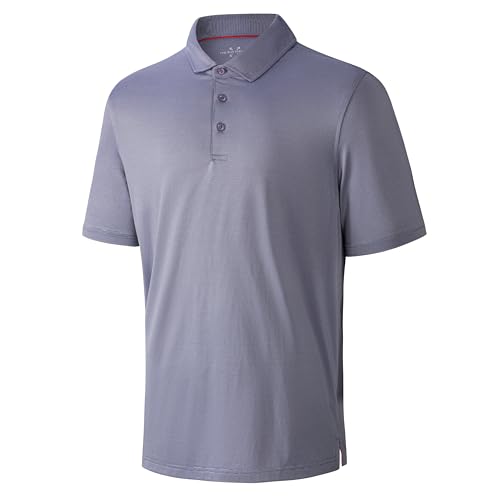 Men's Striped Dry Fit Golf Polo