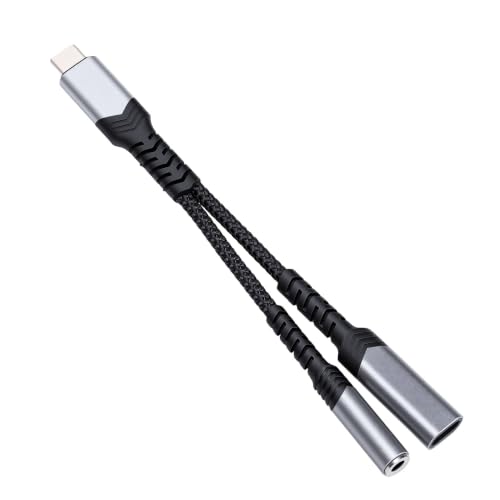 ASHATA USB C - 3.5mm �I�[�f�B�I����я[�d��A�_�v�^�[�A2 in 1 | 2 in 1 �w�b�h�t�H���Ə[�d�� Type C �I�[�f�B�I �A�_�v�^�[�APD 60W �����[�d�A���X���X �T�E���h Aux �P�[�u��