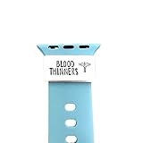Blood Thinners Medical ID Alert Watch Band Charm, Hand Stamped Plate Tag for Smart Watch, Made of Lightweight Aluminum, Charm Only - Band Not Included