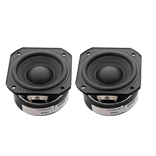 KNOKR z[I[fBÎ߂2C`tWXs[J[jbg4ohm 20W 55mm̍̃~bhWE[t@[Xs[J[ DIY.ǂS[̉ ubNVFtXs[J[ (Color : 2PCS, Woofer Size/Full-R