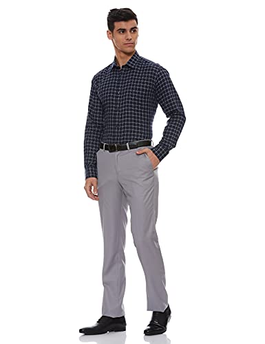 Image of Amazon Brand - Arthur Harvey Men's Regular Shirt (AH01-GTZ-CHK-C100 Navy1 44)