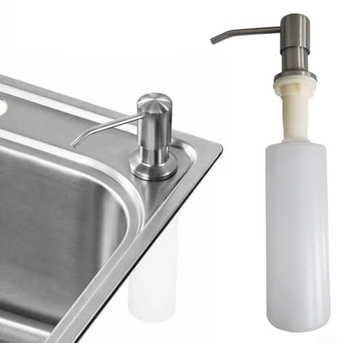 Dispensador de jabón de manos de 500 ml, botella de bomba de acero inoxidable para detergente, gel de ducha, acondicionador, diseño antigoteo, color plateado Dispensador de jabón de manos de 500 ml, botella de bomba de acero inoxidable para detergente, gel de ducha, acondicionador, diseño antigoteo, color plateado
