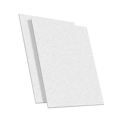 2Pcs 6061 T6 Aluminium Sheet, 6 x 6 inches, 0.8mm Thickness Deburred