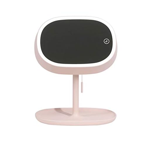 Makeupspeglar Skrivbordsmakeupspegel med belysning LED Makeup Mirror Desktop Rechargeable USB-belysning Stora Bortable Portable för Sminkbord och Makeup (Color : B)