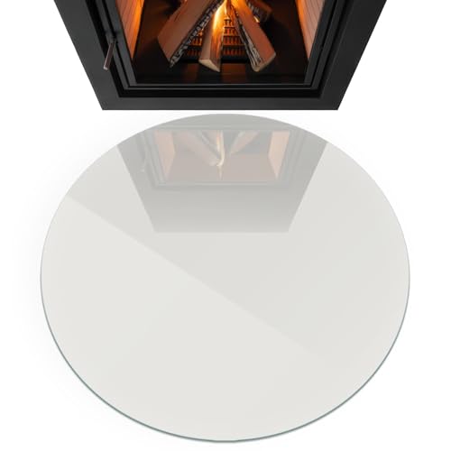 Placa para chimenea resistente a chispas y calor en vidrio gris 4
