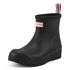 Hunter Womens Play Short Boot Black, Size 9