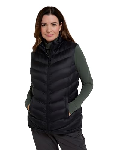 Mountain Warehouse Seasons Womens Fur Lined Gilet - Water-Resistant Sleeveless Jacket with Padded Insulation - Autumn Winter, Camping, Outdoors, Travelling & Hiking Black Women's Size 22