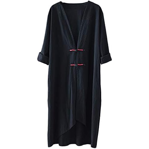 LZJN Chaqueta de cárdigan de lino y algodón para mujer Cover