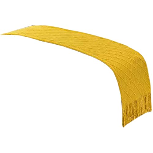 MSTZA 63 x/172/230/260 cm Quasten, solides großes Zopfmuster-Bettläufer-Set, weich und warm, dekorative Bettläufer, gewebte Bettwäsche, Dekor für Hotels