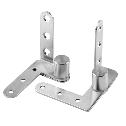 Herrajes De Puerta Pivote | Bisagra Pivote Para Puerta De Hogar 2 Piezas | Accesorios De Eje Oscilante En Acero Inoxidable | Herrajes Para Librería Y Armario De Casa Y Almacén