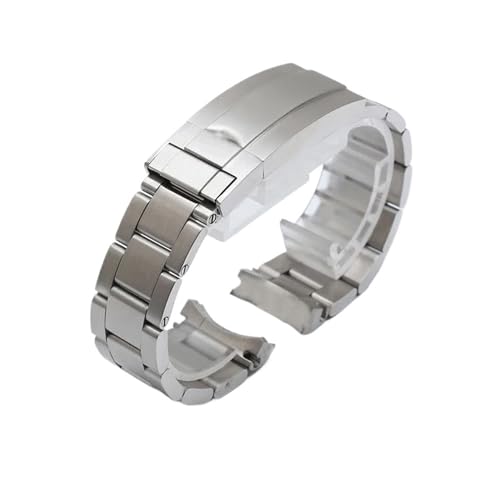 [HUFHDN] bNX Tu}[i fCgi SUP GMT Y t@C`[jO v{^ Xgbv 904L XeXX`[ EHb`oh 20mm Ή(Frosted Silver,21mm)