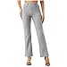Sinzelimin Women's Suit Pants Fashion Solid Color High Waist Business Dressy Casual Sweatpant Office Work Trouser with Pocket Gray X-Large