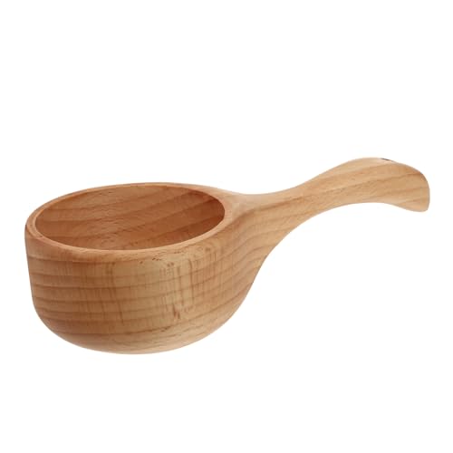 ELAYARD Wooden Bath Spoon Sauna Ladle Simple Water Spoon for Sauna Bath Accessories