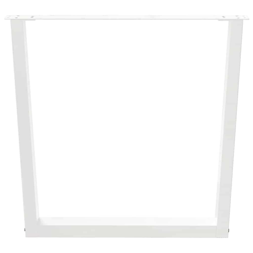 2 Gambe Tavolo a V Bianche 80x72-73,3 cm Acciaio