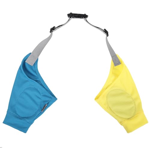 Image of Dog Elbow Protector - Dog Sleeves for Wounds Front Legs, Keep the Elbow Wound Clean, with Inner Padding to Protect the Elbow Joint, Cone Collar Alternative to Stop Licking Wounds (Yellow Blue,XL)