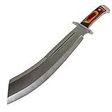 HUNT-DOWN 18.5' Full Tang Hunting Machete Stainless Steel Multi-Color Wood Handle