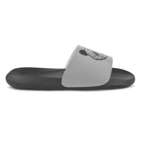 Image of PERY-PAO Sliders Mens White, Black, Grey, Sky blue Design Toxic, Spider, Dope, Panda Printed Flip Flop & Slippers