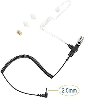 Listen Only Earpiece with 2.5mm Audio Plug & Quick Disconnect Acoustic Tube