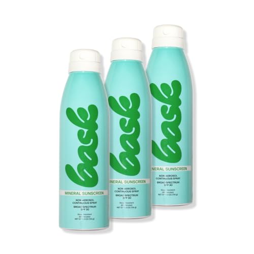 Image of Bask SPF 30 Mineral Sunscreen Spray - Fragrance Free, Non-Aerosol, Reef Safe, Broad Spectrum Protection, Dermatologist Recommended, Lightweight & Fast-Absorbing, 5.5 oz (Value Pack of 3)