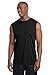 SPORT-TEK Sleeveless PosiCharge Competitor Tee | Spring & Summer Top, Workout Shirt for Fit Men & Women, Casual Gym Fashion Black