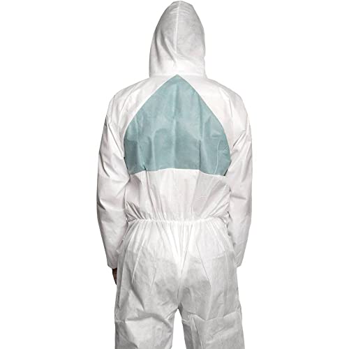 3m 4520-xxl Hooded Smmms,white/green,bound,2xl