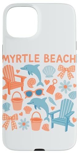 Myrtle Beach Coquette Delfín Conchas Verano Carcasa para iPhone 15 Plus