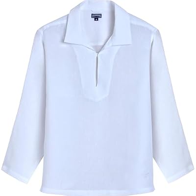 Vilebrequin, Linen Peajacket Solid- Vilebrequin x Ines de la Fressange, white, M