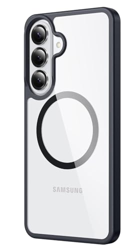 Image of NISHTECH for Samsung Galaxy S26 Plus 5G Case: Clear Magnetic Slim Fit Case Compatible with Magsafe Rugged Protective Transparent Cover (Black Magnetic)