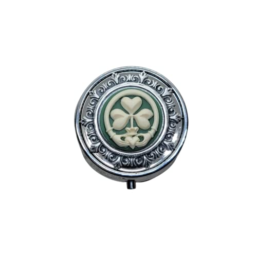 Handmade Silver Irish Claddagh Cameo Pill Box
