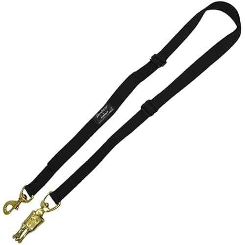 Intrepid International Tie Safe Heavy Duty Nylon Adjustable Cross Tie - Stall Accessories, Attach to Halter, Brass Panic Snap, for Stall and Horse Trailer