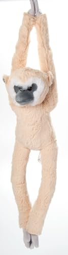 The Petting Zoo Hanging White-Handed Gibbon Monkey Stuffed Animal Plushie, Gifts for Kids, Wildlife Animals, Monkey Plush Toy 20 Inches