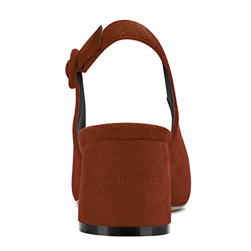 DearOnly Womens Pumps Slingback Ankle Strap Low Kitten Block Chunky Heel Pointed Toe Slip On Dress Shoes Suede Cute Vintage Comfort 2 Inch3