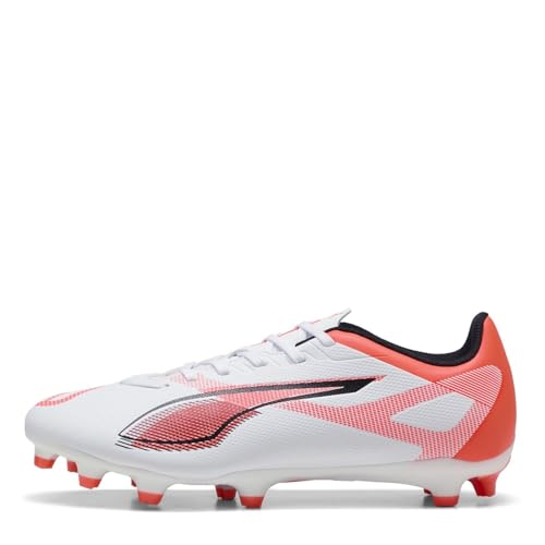 PUMA Damen Ultra 5 Play FG/AG WN’s Fussballschuh, White Black-Glowing RED, 39 EU