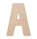 Darice Paper Mache Letter - A - 8 x 5.5 x 1 inches