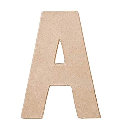 Darice Paper Mache Letter - A - 8 x 5.5 x 1 inches
