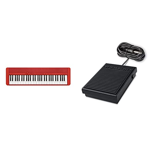 Casio CT-S1RD CASIOTONE Piano-Keyboard avec 61 touches à frappe dynamique & M-Audio SP-1 – Pédale de Sustain Universelle pour Claviers Électroniques, Contrôleurs MIDI - Les Beatles, Paul McCartney, John Lennon, RIngo Starr, George Harrison Casio CT-S1RD CASIOTONE Piano-Keyboard avec 61 touches à frappe dynamique & M-Audio SP-1 - Pédale de Sustain Universelle pour Claviers Électroniques, Contrôleurs MIDI