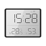 Ultra Thin Electronic Clock Simple Digital Clocks Wall Temperature Mounted Multifunctional Alarm Humid Clock Lcd T4j3 And Disply