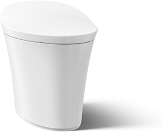 KOHLER K-5401-PA-0 Veil One-Piece Elongated Dual-Flush Intelligent Toilet, Smart Bidet Toilet, White
