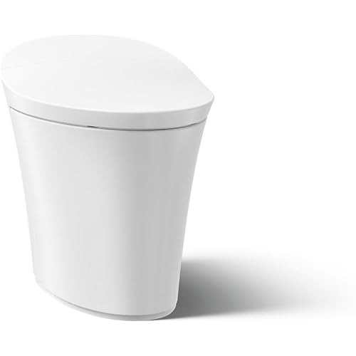 KOHLER K-5401-PA-0 Veil One-Piece Elongated Dual-Flush Intelligent Toilet, Smart Bidet Toilet, White