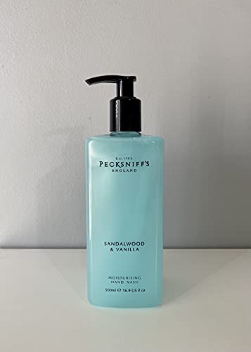 Pecksniffs, Pack Of 4 Pecksniffs Luxury Scented Moisturizing Hand Soaps. 1-Sandalwood And Vanilla, 1-Rose & Peony, 1-Gardenia & White Peach, 1-Lavender & White Tea,16.9 Oz Each #TOP2