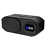 RayangSound Bluetooth-Radio-Wecker mit Lautsprecher für Schlafzimmer，（CHJ668-Black）